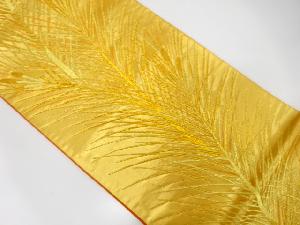 アンティーク　若松模様織出し袋帯（着用可）